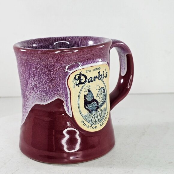 Darbis Cafe Pinetop Arizona Ceramic Mug Deneen Pottery Handthrown 2013 - Picture 2 of 9